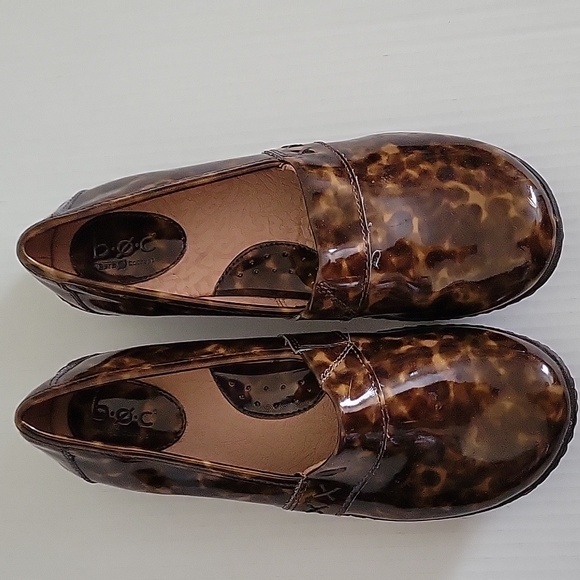 boc Shoes - B.O.C. Born Concept Howell vegan patent leather slip-on clogs Tan/ Brown